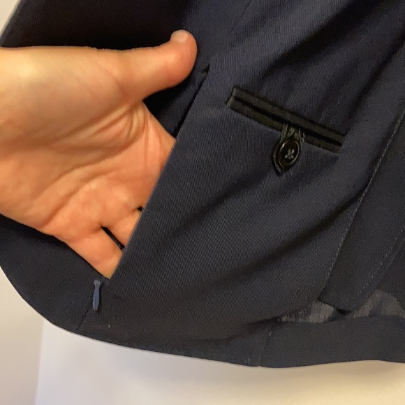 Boggi Milano Navy Blue Travel Sport Coat Made in Italy Size EU 52R Multi Pockets - Picture 8 of 15